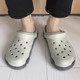 Croc-Style Shoes for Men 2024 New Summer Non-Slip Outdoor Slippers for Women Thick-Soled Beach Soft-Soled Couple's Closed-Toe Sandals