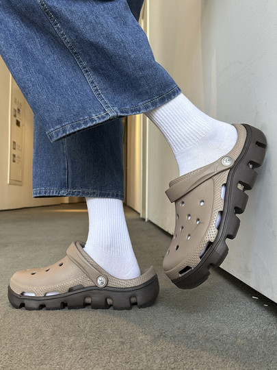 Croc Shoes Men's Summer 2025 New Non-Slip Anti-Odor Outer Wear Baotou Slippers Women's Wading Couple Beach Sandals