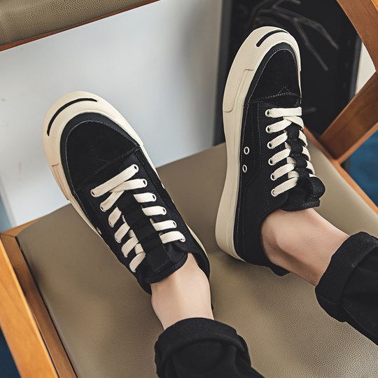 Canvas Shoes for Men, Summer Trendy Versatile Low-Top Breathable Casual Shoes, New Korean Style White Classic Sports Sneakers