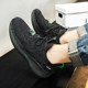 Men's Sports Shoes 2025 Summer New Style Mesh Breathable Casual Running Shoes Black Soft Sole Lightweight Non-Slip Fly-Knit Shoes