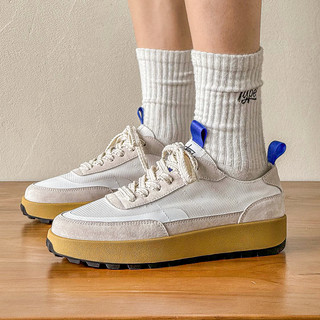 De Xun Men's Shoes, New Summer Model, Mesh Breathable Sneakers, Thick-Soled, Lightweight, Soft-Soled, Retro Casual White Sneakers