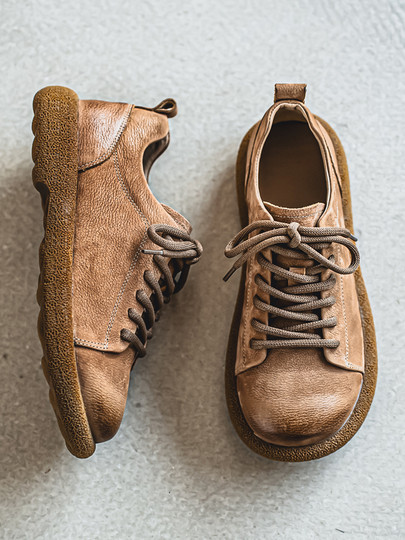 First-Layer Cowhide Men's Shoes, New Winter Style, Genuine Leather, Breathable, Large Leather Shoes, Soft Sole, Soft Leather, British Style, Non-Slip Casual Shoes