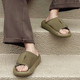 Men's Slippers 2024 New Summer Outdoor Non-Slip Sports Slip-On Sandals Genuine Leather Outdoor Casual Trendy Beach Shoes