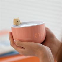 Cat alarm clock light multifunctional alarm clock night light cute cartoon small animal bedside alarm clock clock girl student
