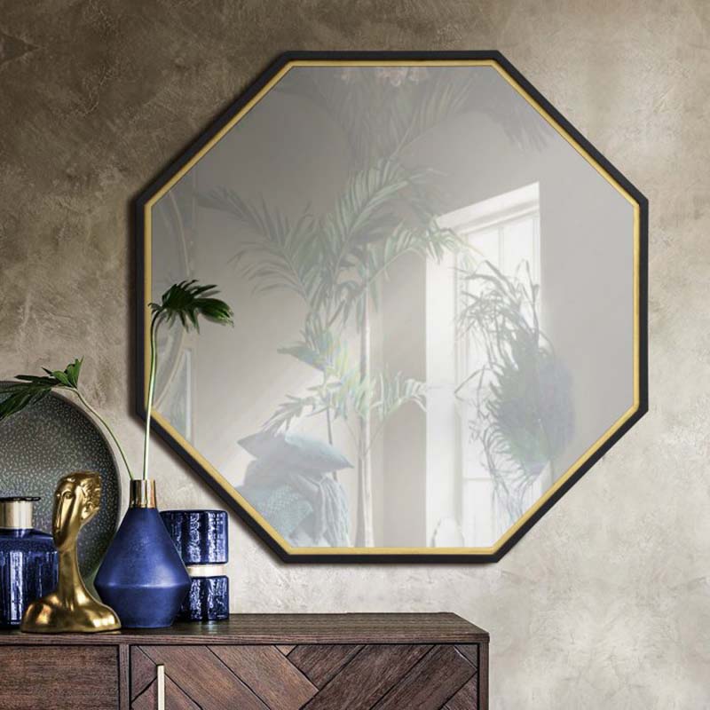 American creative wall-mounted bathroom mirror Bathroom mirror Home sink Multi-function makeup mirror Art decoration mirror