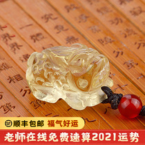 Dong Yiqi mascot citrine Pixiu Golden Toad braided rope men and women pendant lucky evil transporter Wang Yun pendant