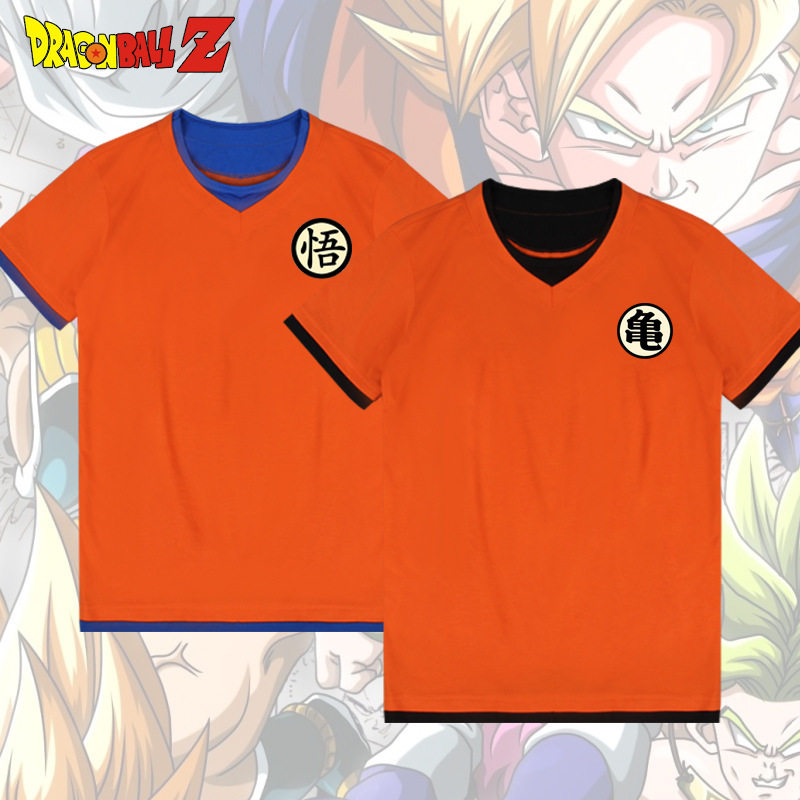 Classic Anime Dragon Ball Goku Kame Sennin Peripheral Cosplay Clothing Summer Printed Short-Sleeved T-Shirt