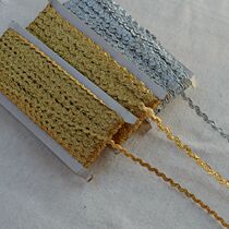 Gold thread lace accessories gold embroidery ribbon lace girl dress cheongsam clothing inlay lace accessories
