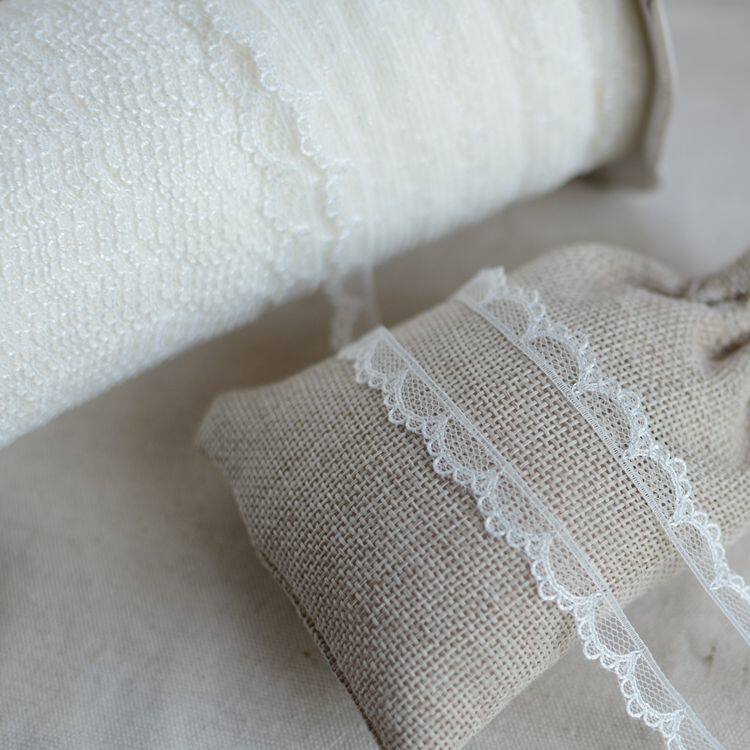 Baby clothes lace accessories Taiwan beige smooth polyester lace lace doll lace