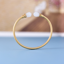 Silver bracelet female sterling silver fashion Young Style ancient gold handmade silver ornaments simple Hetian jade orchid silver bracelet