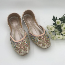 Pakistani handmade shoes Indo-Pakistan ethnic style handmade shoes Sunflower handmade shoes pink color