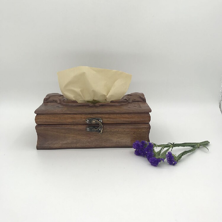 Pakistan wood carvings wood paper towels box toilet paper box solid wood carved wood carved retro toilet paper box toilet paper box tissue box