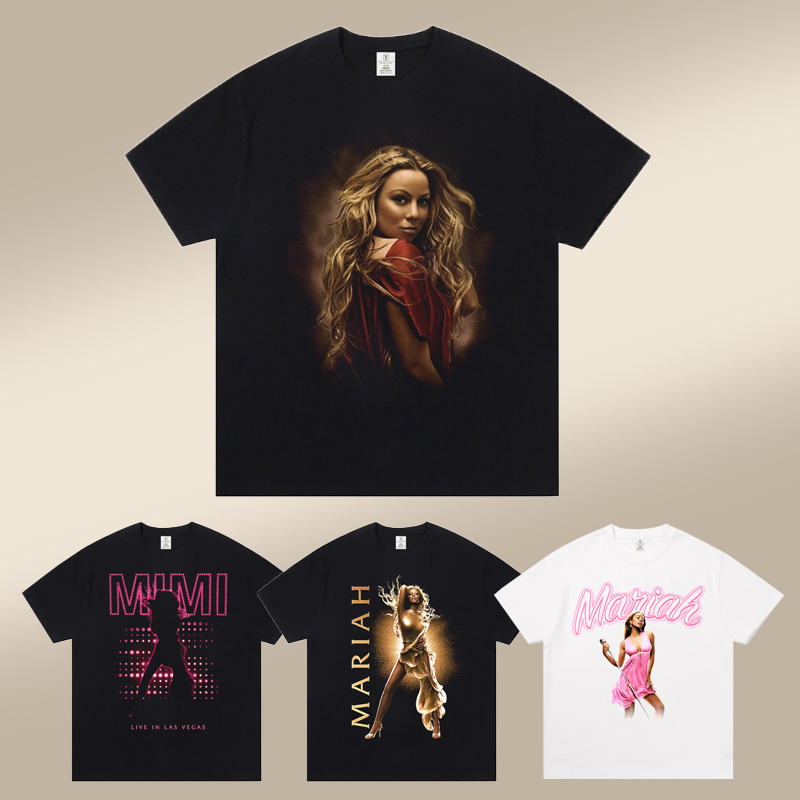 Mariah Carey Concert Outfit, Same Style Clothing, Pure Cotton Short-Sleeve T-Shirt, Merchandise Related to Tickets