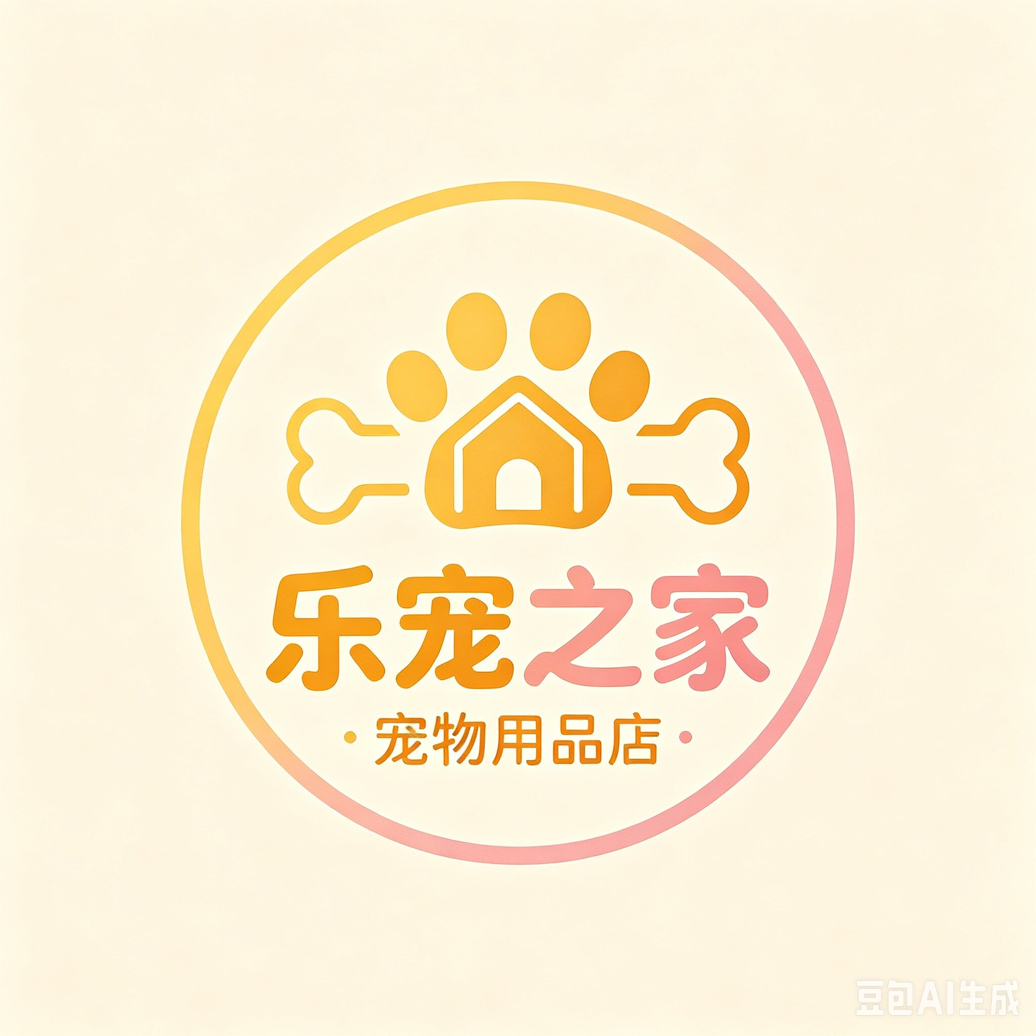 乐宠之家宠物用品店的LOGO