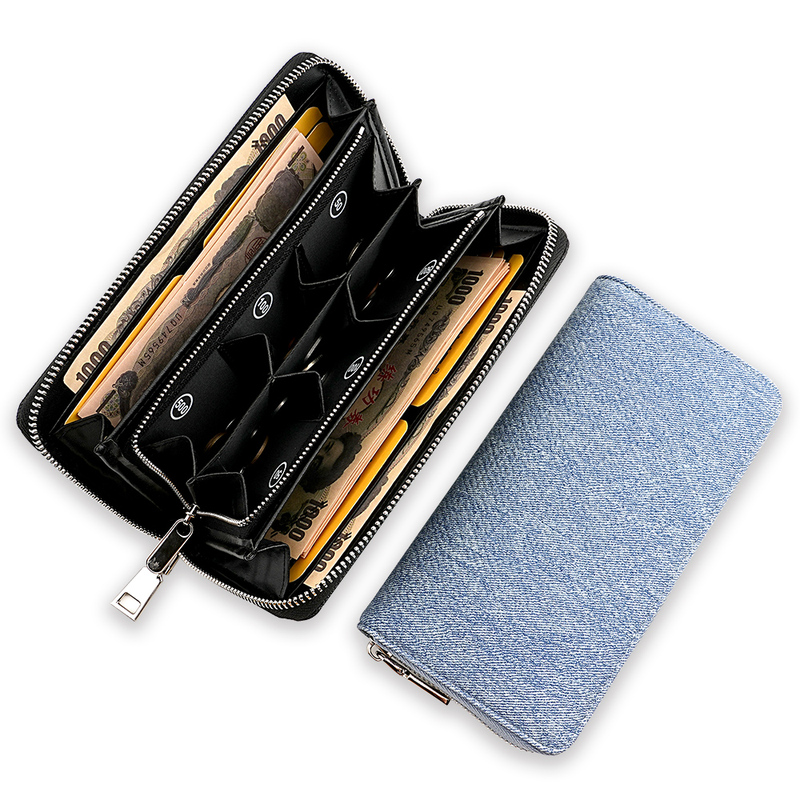 Japan Amazon Rakuten New Women's Long Wallet with Compartments Men's Coin Purse with Dividers Wallet