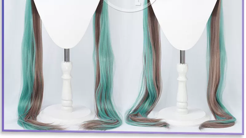 Yi Liang Hatsune Miku Gấu Trúc Nhỏ Hatsune cosplay tóc giả MIKU sừng mũ phụ kiện nổi bật đôi kiểu tóc đuôi ngựa