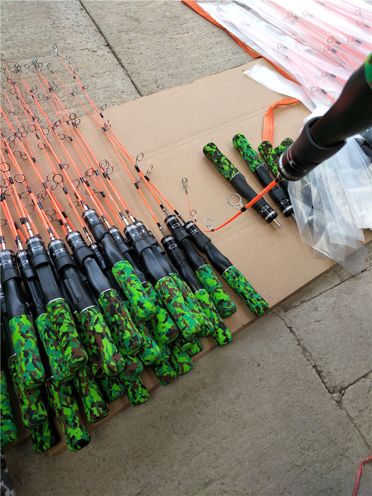 Ice удочкой 发泡把手冰钓鱼竿中硬尾冻钓鱼竿插节鱼竿冰上钓鱼竿50厘米60厘米 Dragon strong second generation