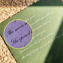 Western calligraphy ES copper body round body flower body English handwritten custom greeting card Thank you letter Holiday high-end gift