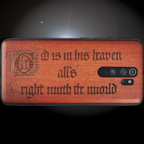 English calligraphy original pattern Self-customized wooden mobile phone shell creative iphone Huawei vivo Xiaomi oppo