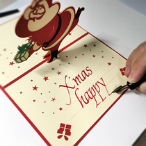 Custom writing greeting cards Christmas wishes Holiday gifts 3D Three-dimensional greeting cards Literary small cards creative English handwriting