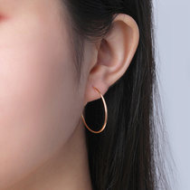 AU750 rose gold earrings 18K gold earrings female color gold earrings hook gold earrings exaggerated HOT new