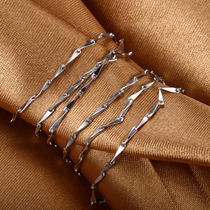 PT950 platinum necklace womens platinum pendant chain 40cm choker melon seed chain Joker with genuine