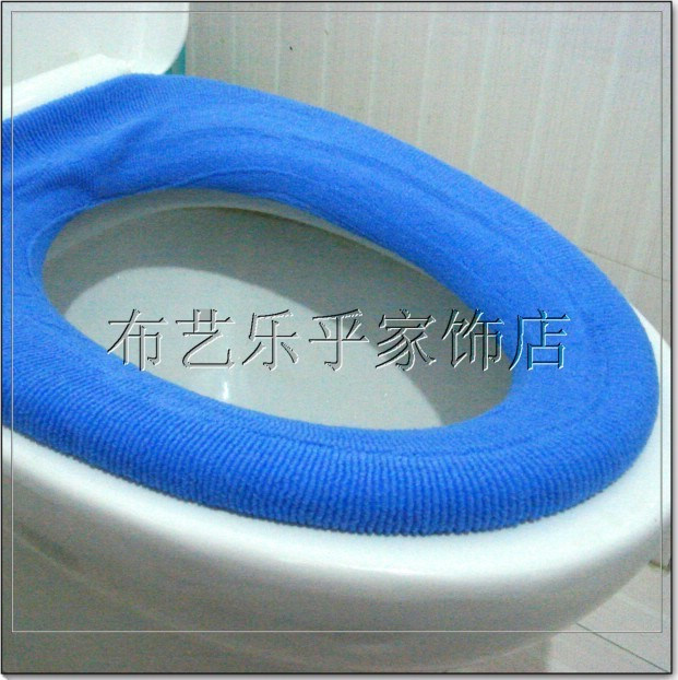 Universal sitting poo cover O-type sitting and defecation sleeve Toilet Cover Elastic Thickening Sitting Poop Sleeve Multicolored Optional