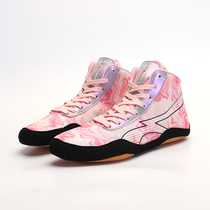 Womens exclusive pink wrestling shoes Fall shoes Boxing training fight fitness room in the low-top sanda shoes