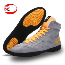 Summer comfortable breathable DK wrestling shoes professional competition boxing shoes mens high-top combat sanda training shoes