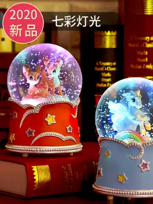 Girl heart music box Crystal Ball Music Box Music Box birthday gift girl children Princess girl lovely Sky City