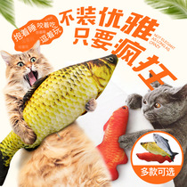 Cat toy catnip teasing cat toy fish cat pillow grass carp pet simulation plush cat carp toy