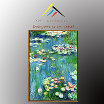 Water Lilies Monet living room decorative painting framed hotel bedroom oil painting Original Famous painting finished Nordic