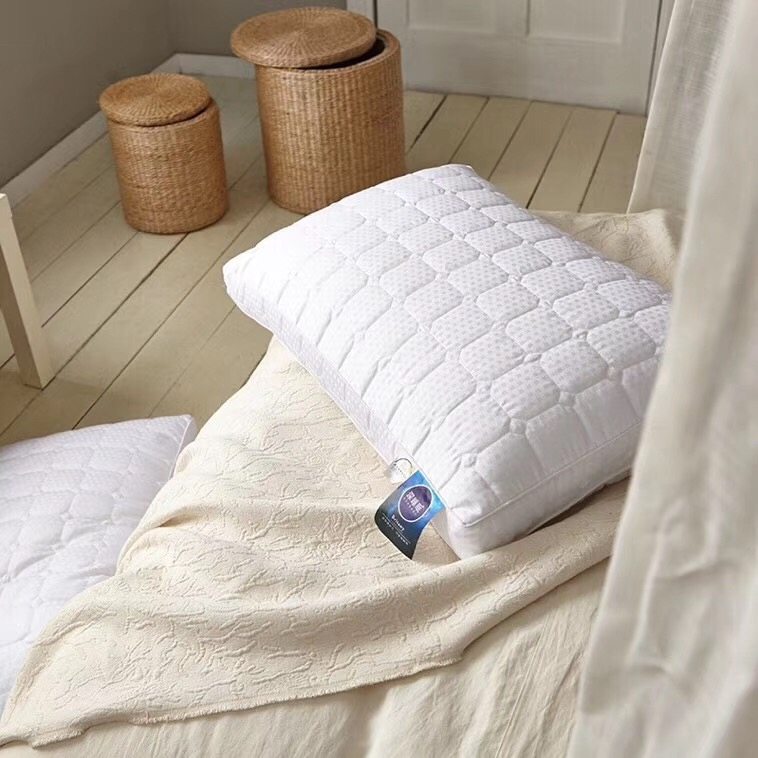 Cotton jacquard pillow core down velvet pillow soft and comfortable pillow breathable neck protection single three-dimensional pillow core