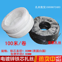 1 0mm round galvanized iron wire coated plastic cable cable tie rubber PVC cable tie environmental protection round iron core wire wire wire