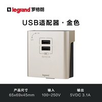 USB -адаптер, золотой цвет