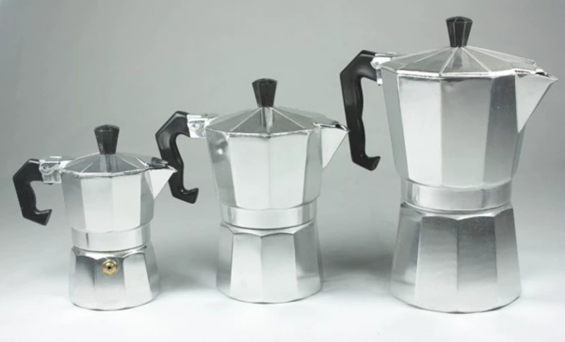 Xuất khẩu chính hãng Ý Mocha nồi nhôm nồi cà phê Thiết bị cà phê Máy pha cà phê gia đình Ý Moka pot