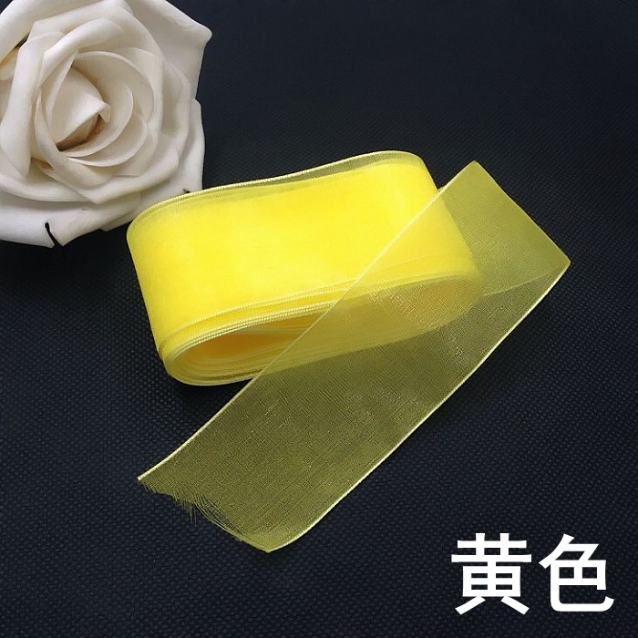 5 m giá DIY làm phụ kiện tóc thủ công vật liệu trang sức đầu sợi tuyết 38MM với ruy băng voan 3,8cm ruy băng - Phụ kiện tóc đồ buộc tóc scrunchies
