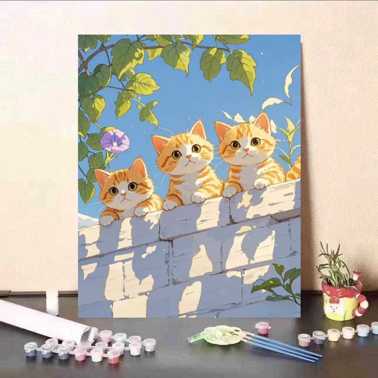 2025爆款来袭！猫咪数字油画DIY真的能解压？手残党也能画出治愈系作品