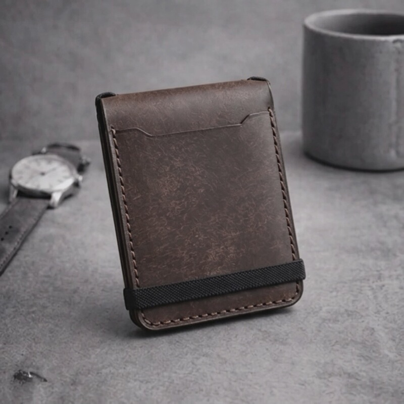 European and American Retro Style Hand-Stitched First-Layer Vegetable-Tanned Leather Simple Wallet Genuine Leather Card Holder Id Holder European and American Retro Style Hand-Stitched First-Layer Vegetable-Tanned Leather Simple Wallet Genuine Leather Card Holder Id Holder