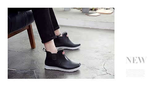 Giày đi mưa nam Hàn Quốc bốn mùa ngắn ống thấp để giúp nhà bếp bằng phẳng trượt làm việc câu cá mưa giày không thấm nước giày cao su nam giày nam chống thấm nước