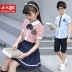 Mùa hè đồng phục trẻ em học sinh váy 1-6 lớp 3 trẻ em lớn học sinh tiểu học nam và nữ phục vụ lớp áo sơ mi ngắn tay - Đồng phục trường học / tùy chỉnh thực hiện đồ bé trai Đồng phục trường học / tùy chỉnh thực hiện