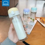 Lexeaele Duck Double -Layer Glass Женщина -портативная милая домашняя чашка Pubo Cup ins ins ind wind creative water cup