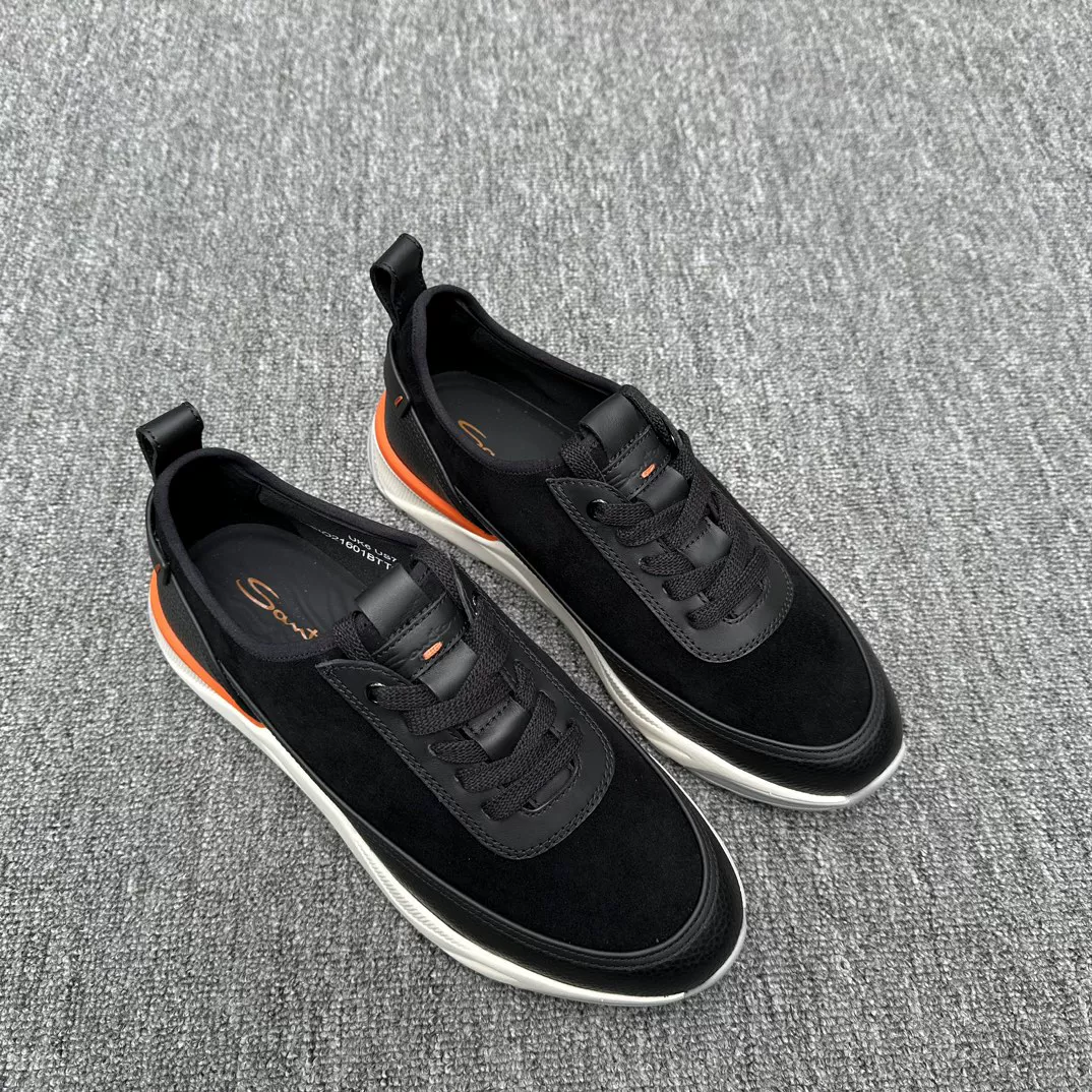 Покупка новых мужских кроссовок Santoni San Teni с плетением стежков, шнурованные повседневные кроссовки