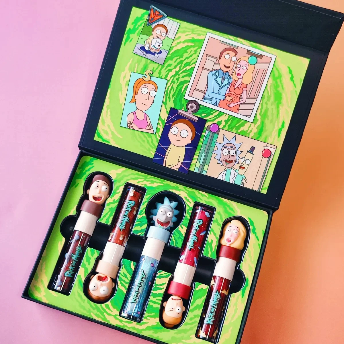 Палетка теней Sheglam Rick and Morty — лимитированная 12 цветов, компактный комплект с блеском и зеркалом