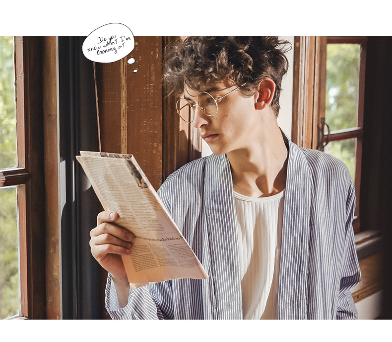 Fen Teng Xueyi đồ ngủ cotton nam mùa thu đan áo choàng dài tay quần hai mảnh thanh niên có thể mặc nhà nam phục vụ đồ bộ thun