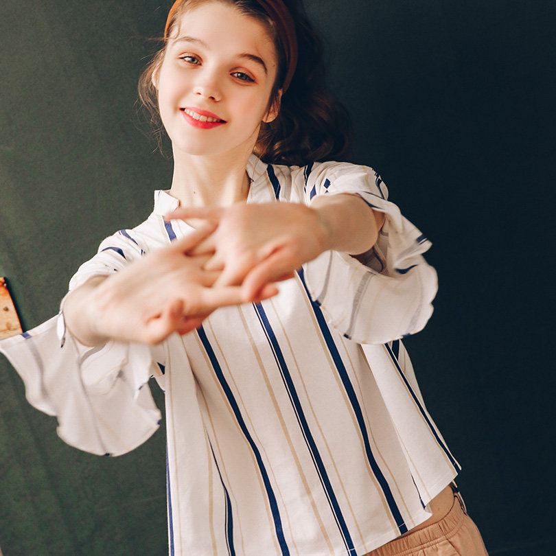 Pyjama pour femme en Coton à manches - Ref 2988601 Image 4