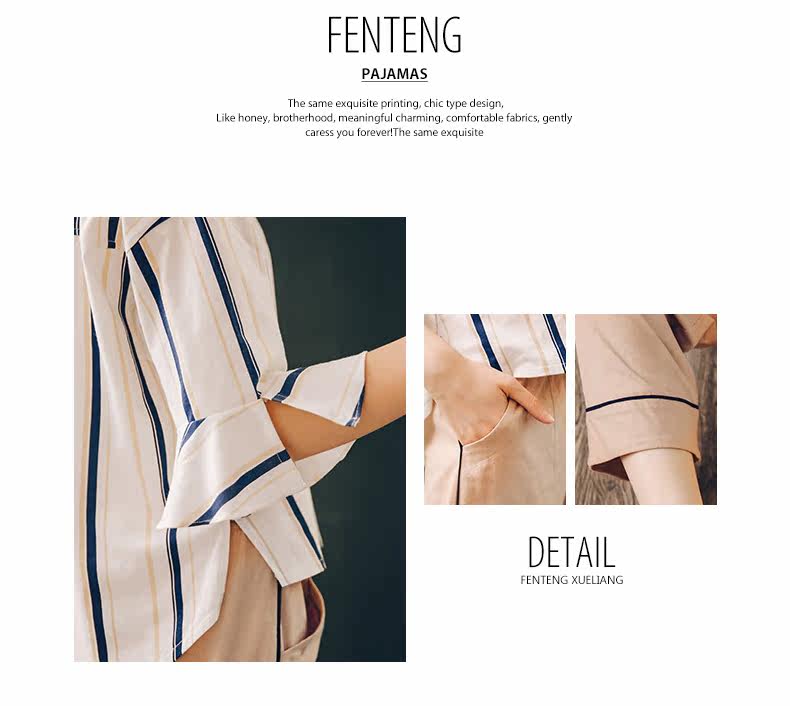 Pyjama pour femme en Coton à manches - Ref 2988601 Image 18