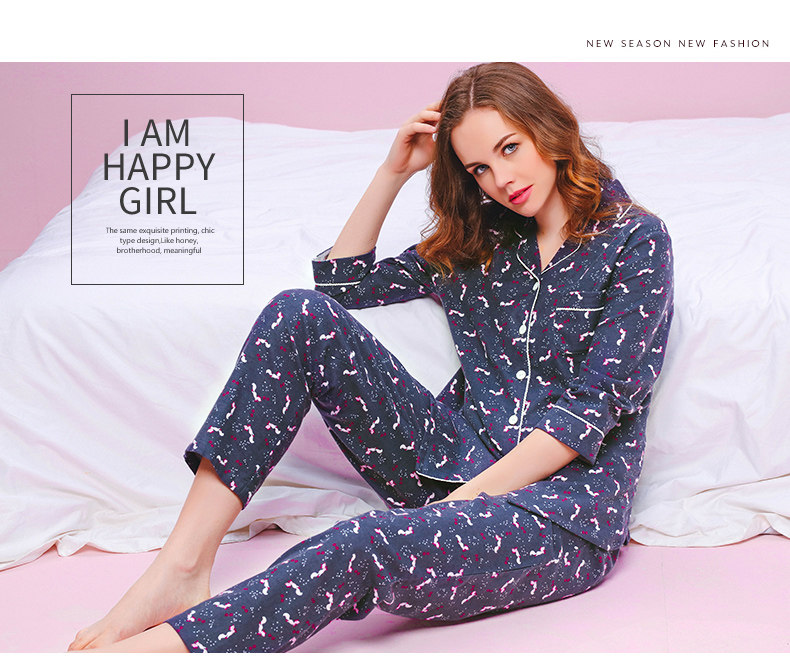 Pyjama pour femme en Coton à manches - Ref 2991670 Image 25