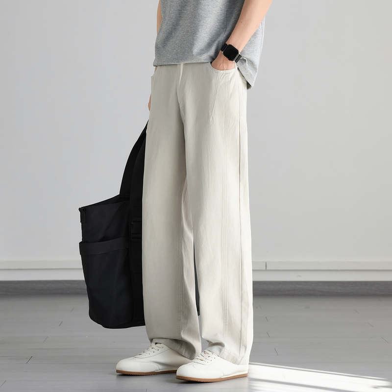 Commuting Style Versatile Casual Pants for Men, Summer Thin Lyocell Cool Straight-Leg Pants, 2026 New Simple Pants