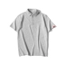 Áo cotton nguyên chất nhập khẩu Nhật Bản màu đen nặng gió gió áo sơ mi POLO nam màu trơn ve áo ngắn tay cotton mùa hè nam